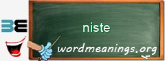 WordMeaning blackboard for niste